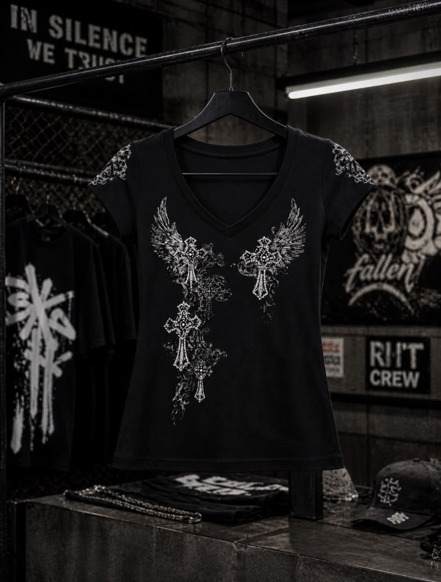 BABYTEE FALLEN CROSS — Negro