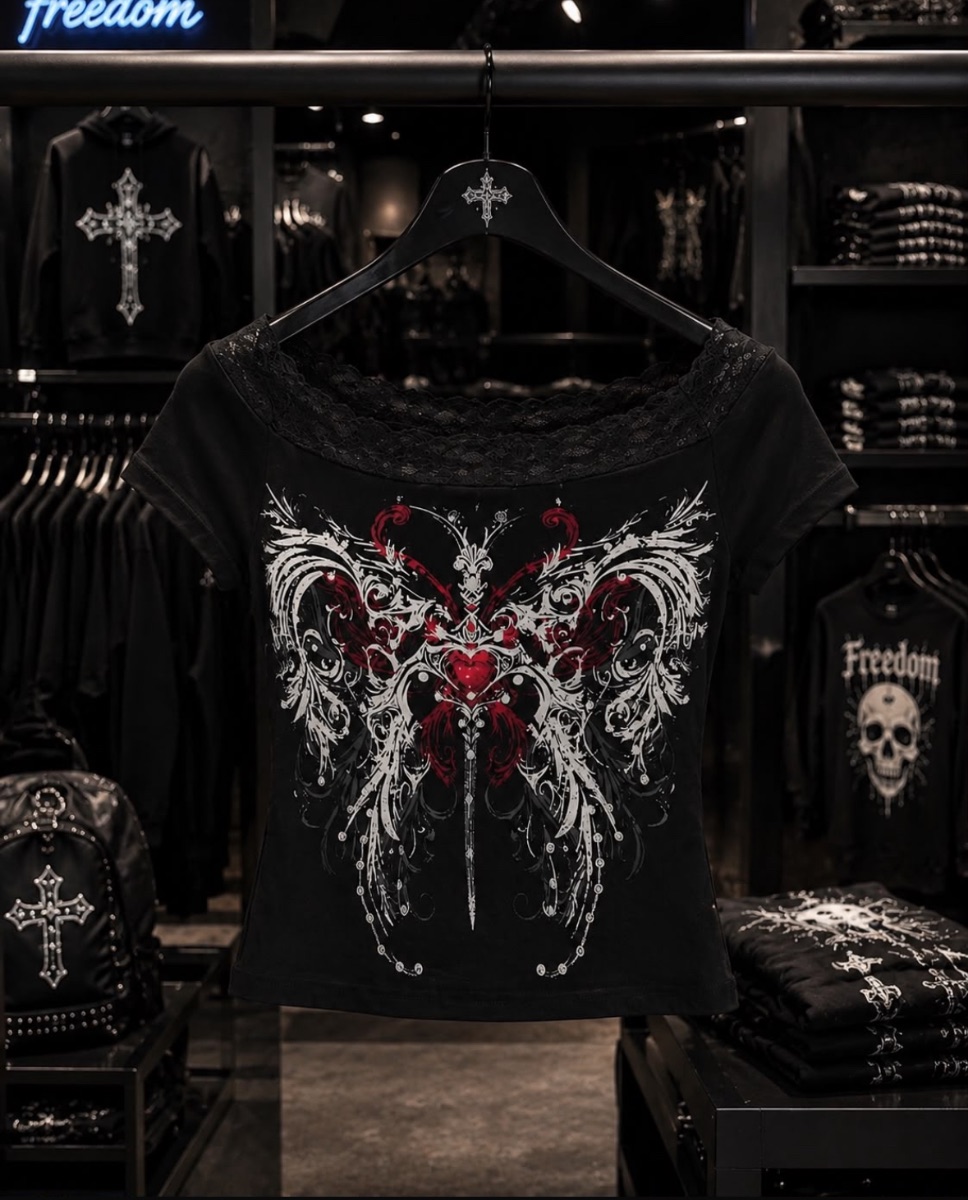 BABYTEE ESPADA ENCAJE — Negro