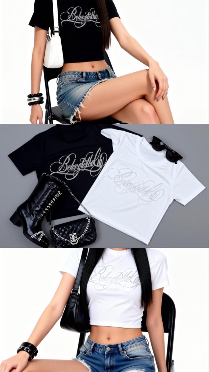 REMERA BABY TEE BELONG TO THE CITY