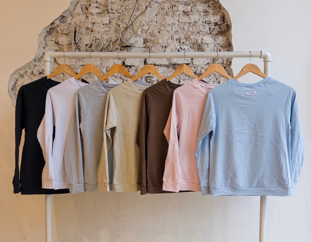 #2054 Remera algodon con lycra ml manga raglan etiqueta basics "Taragona"