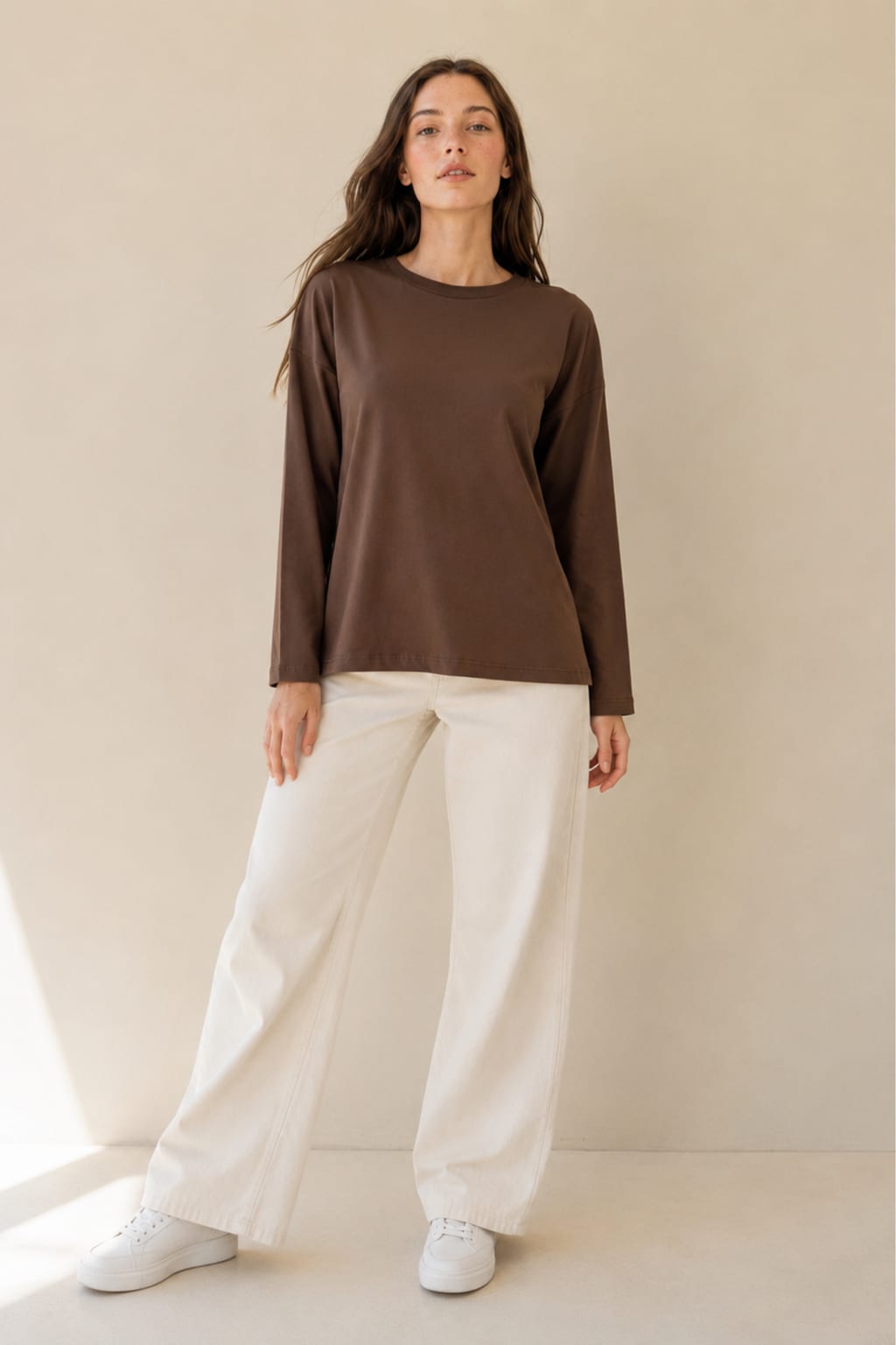 #2052 Remeron algodon con lycra ml con tajos y etiqueta basics "Yucatan"