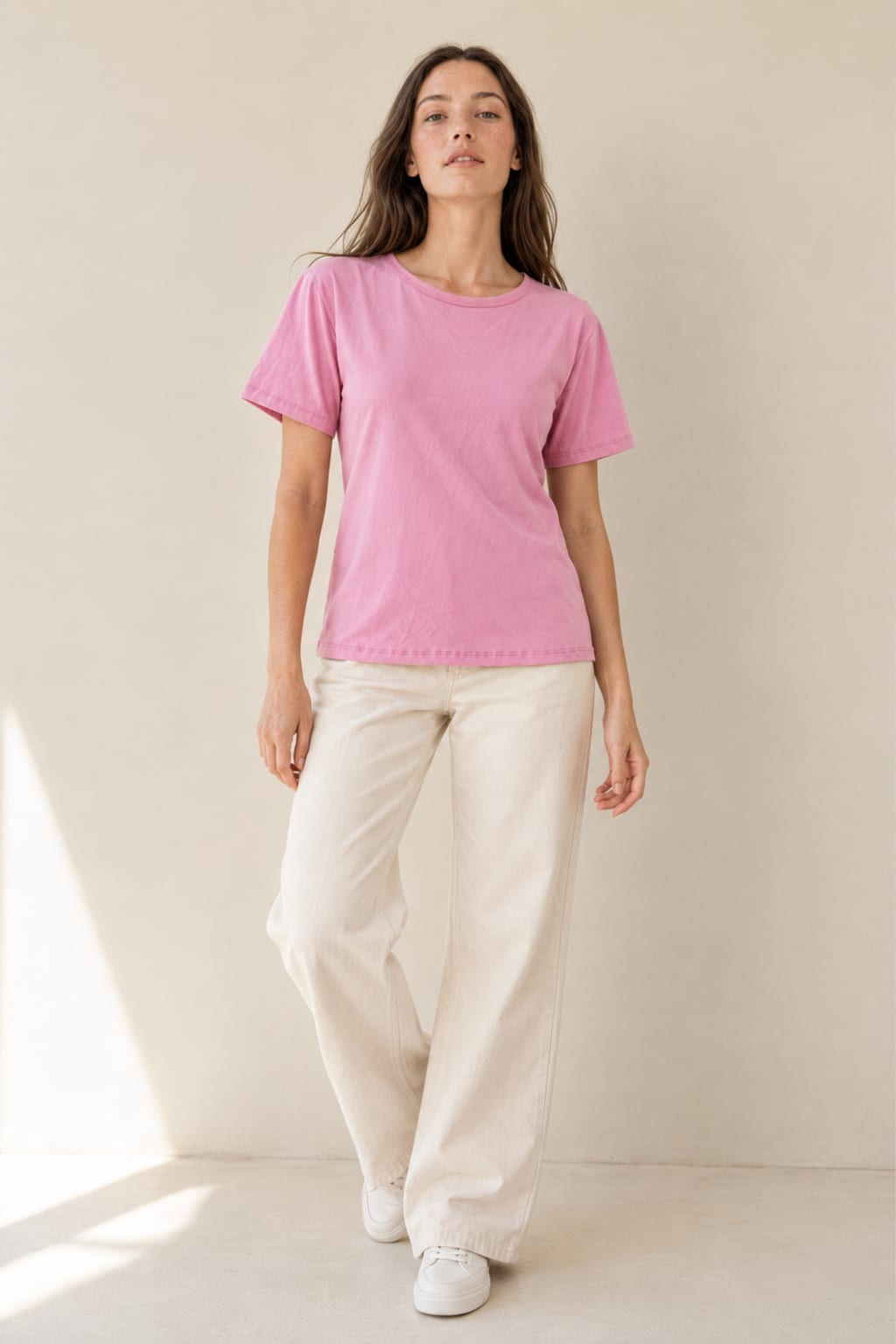 #3458 Remera algodon con lycra mc etiqueta classic "New York"