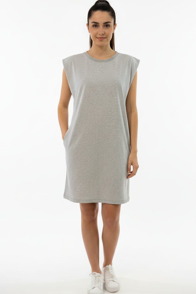 #9601 Vestido corto algodon con lycra con bolsillos invisibles "Bahamas"