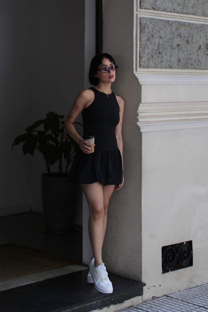 #9604 Vestido algodon con lycra globo "Tikal"