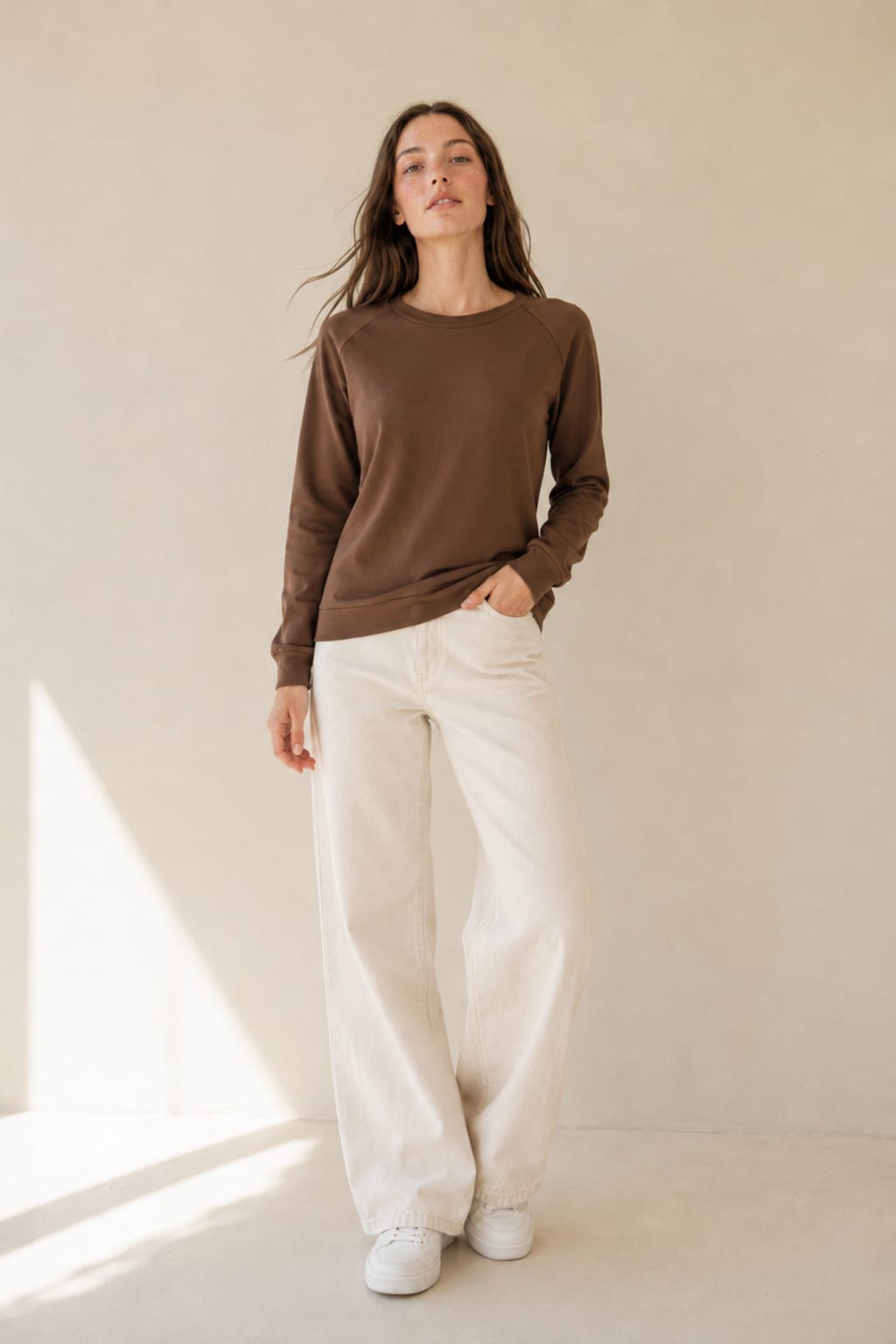 #2054 Remera algodon con lycra ml manga raglan etiqueta basics "Taragona"