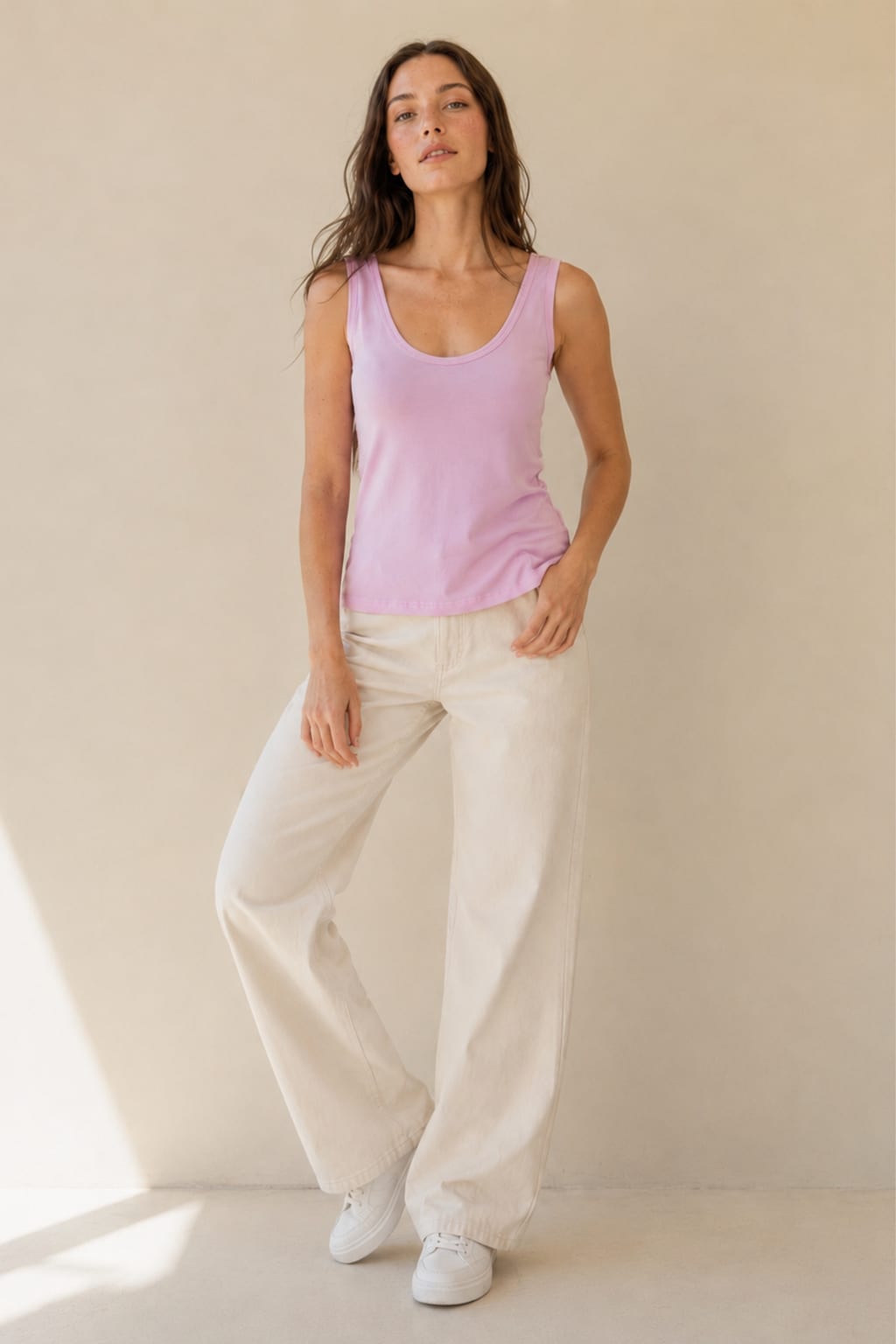 #3442 Musculosa modal con lycra con etiqueta classic, espalda abierta "Tomate"