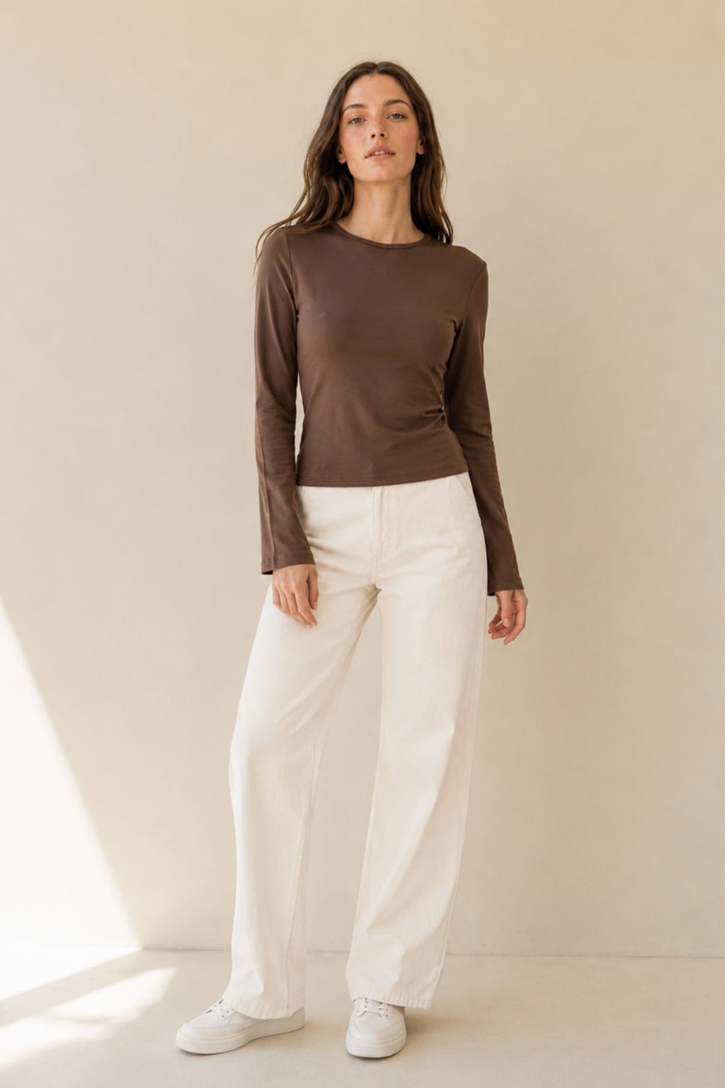 #2049 Remera algodon con lycra ml con etiqueta basics "Wenne"